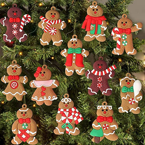 Adornos Árbol Navidad Colgantes Hombre Jengibre 12 Piezas 1