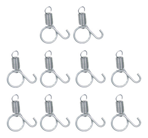 10 Pacotes De Molas Elásticas Travas Ganchos Para Pequena 0