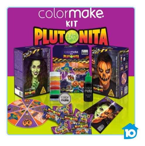 Kit Plutonita Colormake Halloween Pintura Artística Bruxa 1