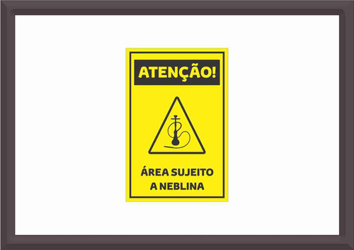 Placa Ps 20x30 - Atenção Área Sujeito A Neblina 0