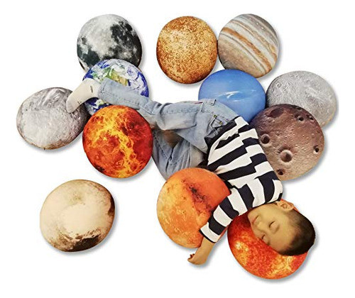 Qiaokonjian 11 Piezas Set Space Planet Throw Fundas De Almoh 0