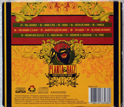 Planta & Raiz Manifestação Do Amor Cd Reggae 1