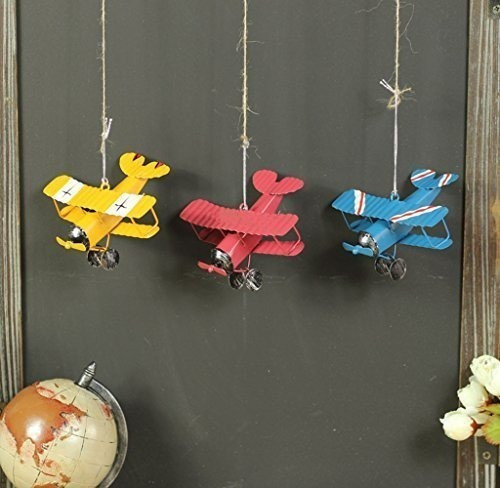 Ttkbhhq 3pc Clasico De Metal Modelo Hierro Retro Aviones Pl 1
