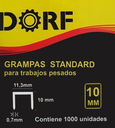 Broches Grapas Grampas Dorf 10 Mm X 1000u Para Engrampadora 1