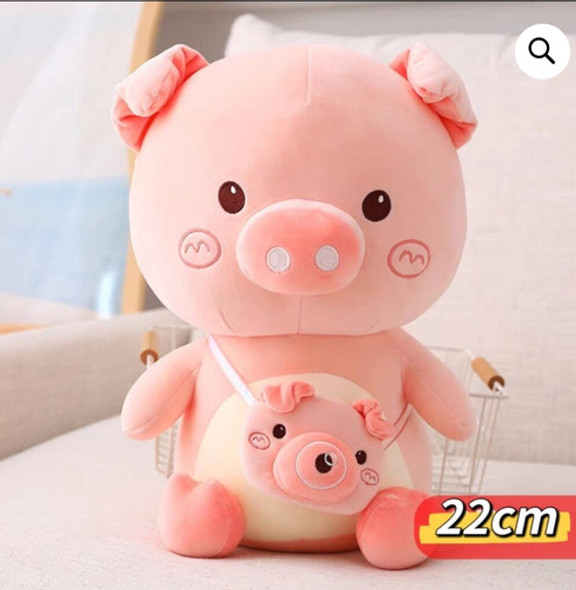 Hermoso Peluche Cerdito Chanchito Cartera Súper Cute Suave 1