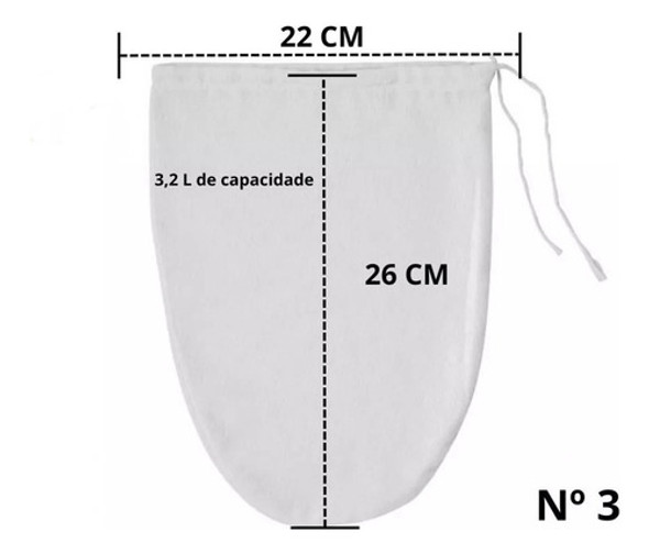 Coador De Café Flanelado Nº3 Para Maquina Com 2pçs 1 Coador De Café Flanelado Nº3 Para Maquina Com 2pçs 1