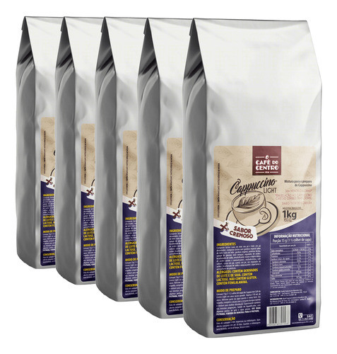 Kit Cappuccino Tradicional Light Café Do Centro 5kg 0