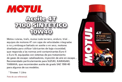 Aceite Motul 7100 10w40 Sintetico !! Gb Motos ! 1