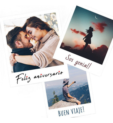 Pack 10 Fotos Tipo Polaroid Con Mensaje Personalizado 0