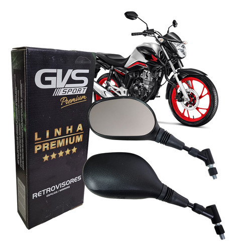 Retrovisor Par Gvs 360 Mod Xt 660 Honda Mix Fan Titan Cargo 0