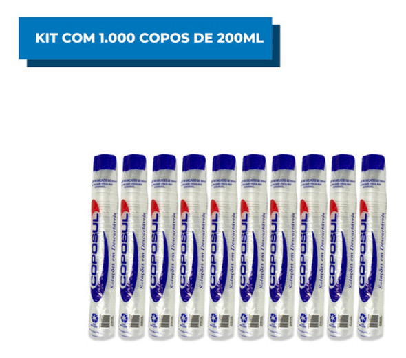 Copo Plástico 200ml Transparente 200ml Ps C/1.000 Unidades 1 Copo Plástico 200ml Transparente 200ml Ps C/1.000 Unidades 1