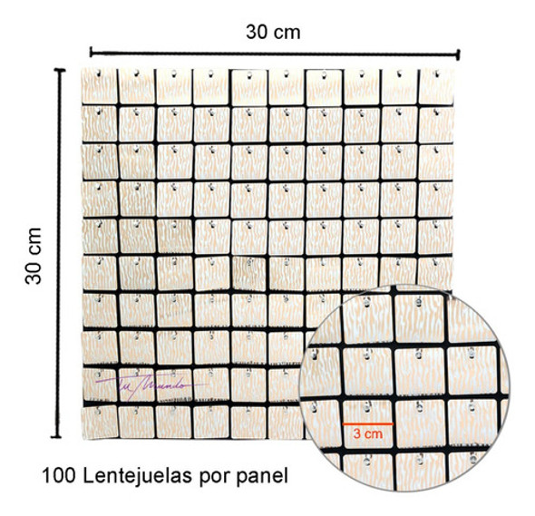 Panel Shimmer Espejos Diseño Tigre Rectangular 30 X 30 Cm 1