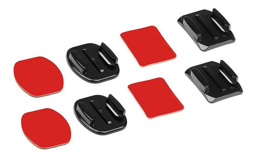 Kit Suporte 4 X Adesivo Curvo Reto Gopro Acessorios Capacete 1