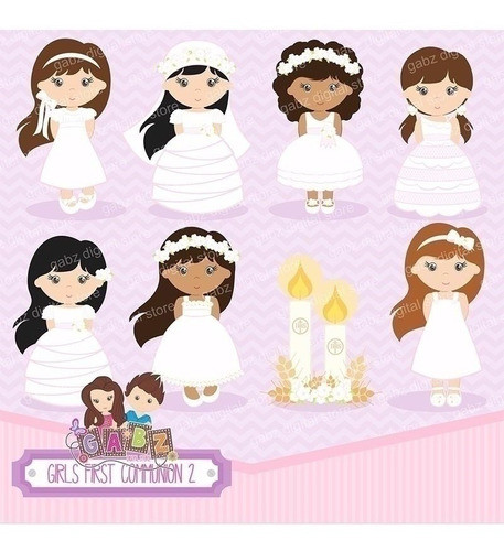 Kit Imprimible Comunión 17- 18 Imagenes Png  Ver Promo 1