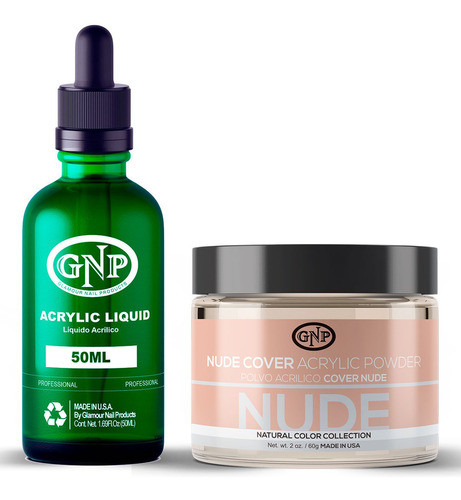 Cover Gnp Nude 60gr. + Líquido Acrílico Gnp 50ml 0