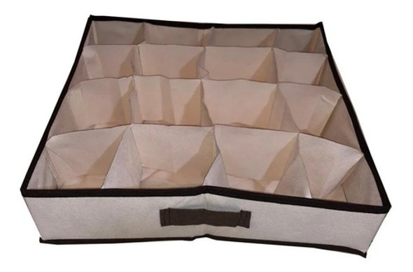 Organizador De Cajón P Ropa Interior 16 Divisiones Beige 0