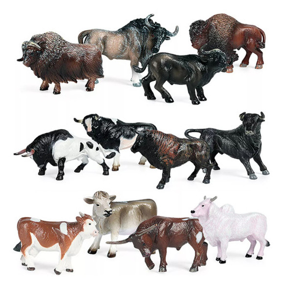 Molde De Modelo Mini Modelo De Vaca De 12 Peças 0