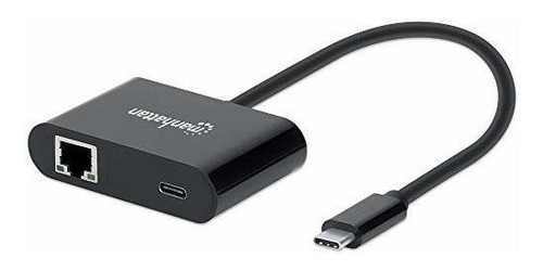 Adaptador De Red Usb-c A Rj45 Gigabit De Manhattan Con Puert 0