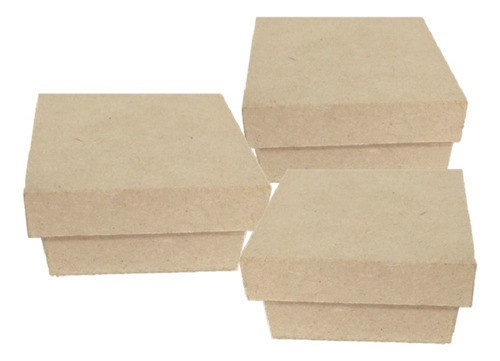 Caja Fibrofacil Tapa Lisa 10 X 10cm - Souvenirs - X 5 Unid. 0