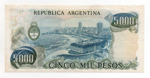 Billete Argentina 5000 Pesos Ley Bottero 2473 1