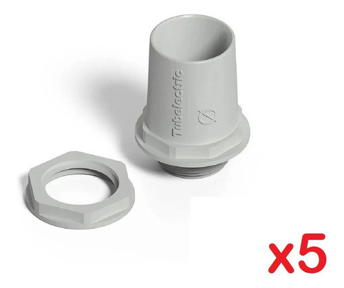 Conector Para Caño Rigido Y Corrugado Pvc Genrod 20 Mm X 5u 1