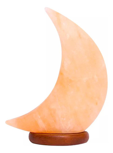 Lámpara De Sal Del Himalaya Forma De Luna Coneccion Usb 0