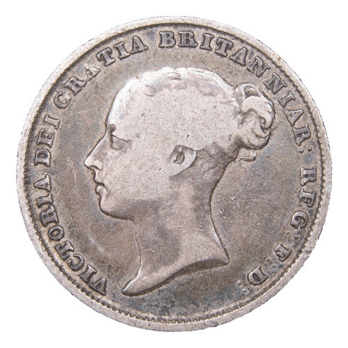 Gran Bretaña 6 Pence 1839 Mb Plata Km 733 Reina Victoria 0