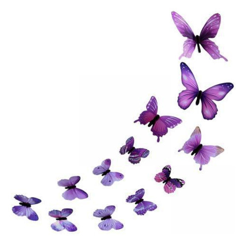 6 X 2-6pack 12pcs 3d Luminous Butterfly Wall Múltiplo 0