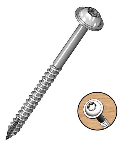Tornillos Torx 2,5 Pulgadas 63mm X35 Unidades Milescraft *ub 0