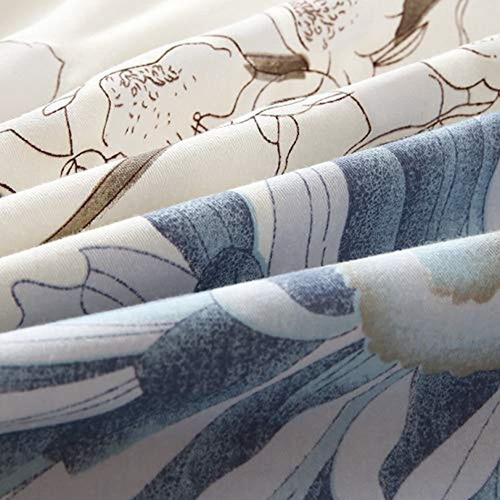 Swanson Beddings Azul Floral 100% Algodón Juego De Cama Fund 1