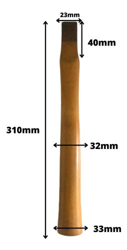 Cabo De Martelo Marfim Envernizado 31cm - Corneta Antigo 1