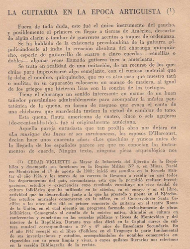1950 Cedar Viglietti Guitarra En Epoca Artiguista Folklore 0
