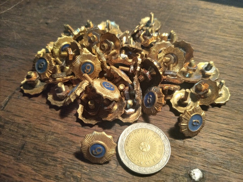 10 Antiguos Pines Pin Obsoletos Fondo Azul - N.6 O N.9 0