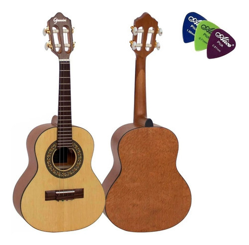 Cavaco Acústico Giannini Raiz Cs1 Louro Faia Tampo Maciço 0