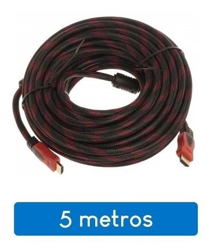 Cable Hdmi 5 Metros /4k  / 1080p/ Pc /tv Smart/ Ps4 / Full 0