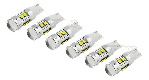 6pcs Blanco Puro 50w Xbd Cree T10 T15 168 192 921 Bombillas 0