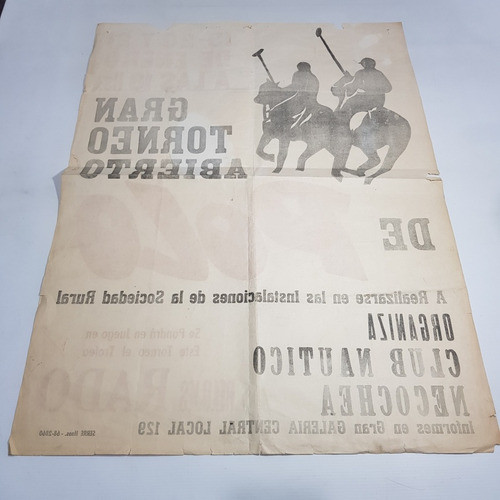 Polo Antiguo Afiche Torneo Abierto 1950 Mag 60833 1