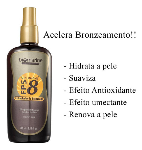 Acelerador De Bronzeados Sun Marine Fps 8 Biomarine 1