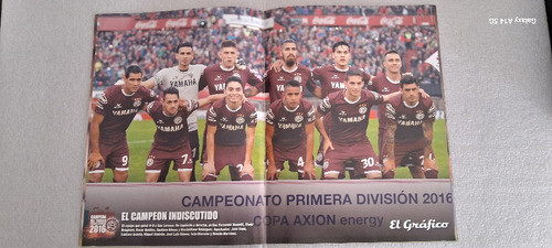El Gráfico Lanús Campeón Torneo 1° División 2016 C/ Póster 1