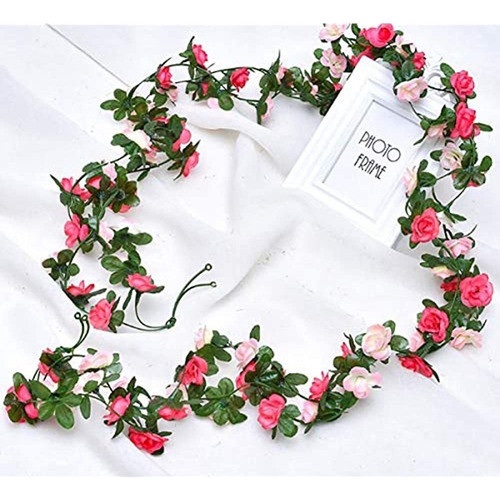 Foraineam 10 Pack 82 Pies Artificial Rose Vine Colgante Guir 1