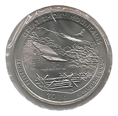 Musa53 Estados Unidos 25 Cents 2014 Great Smoky Mountain S/c 0