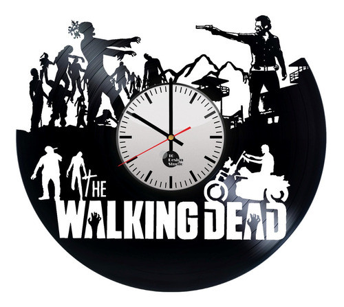 Reloj Calado Mdf Negro  The Walking Dead 30cm 0