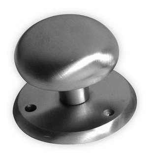 Pomo Macizo Fijo Liso Bronce Platil Lupum Roseta De 70mm 1