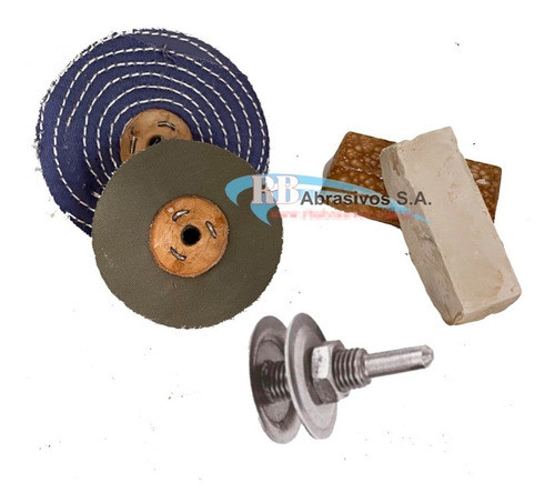 Paño Y Pasta De Pulir C/ Adaptador Para Taladro Metales Gral 1