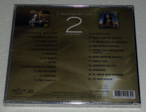 Manolo Galvan Tormenta Dos Albumes En 1 Cd Sellado Kktus 1