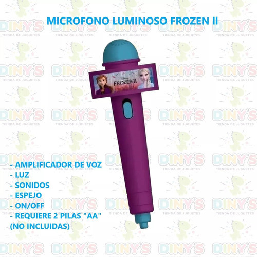 Microfono Juguete Luminoso Frozen 1