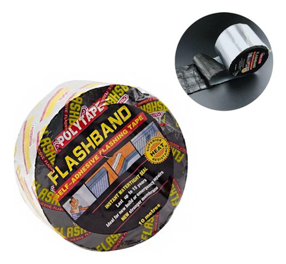 Membrana Asfaltica Reflexsol Aluminio Flexible 10m X 2in 0