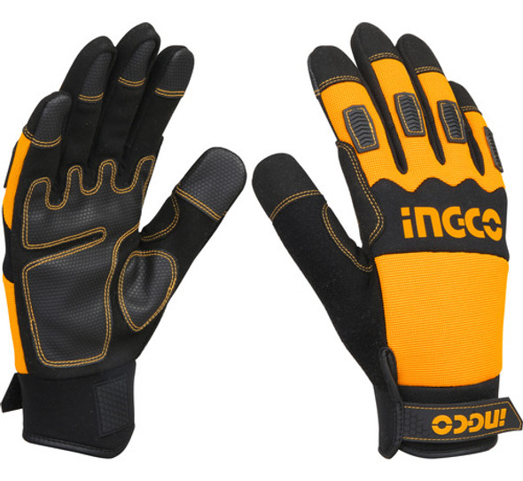 Ff Guantes Mecanico Moto Pro Cuero Microfibra Ingco Hgmg02-x 0