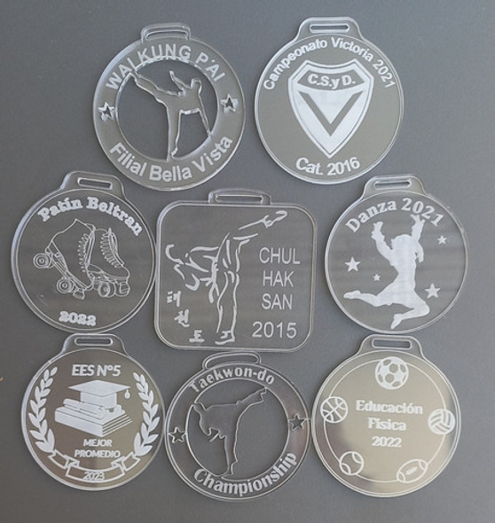 Medallas Acrilico 6cm Sin Cinta X150 Unidades 1 Medallas Acrilico 6cm Sin Cinta X150 Unidades 1