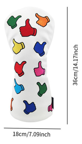 Capa Protetora Para Taco De Golfe, Capa Branco 36cmx18cm 1